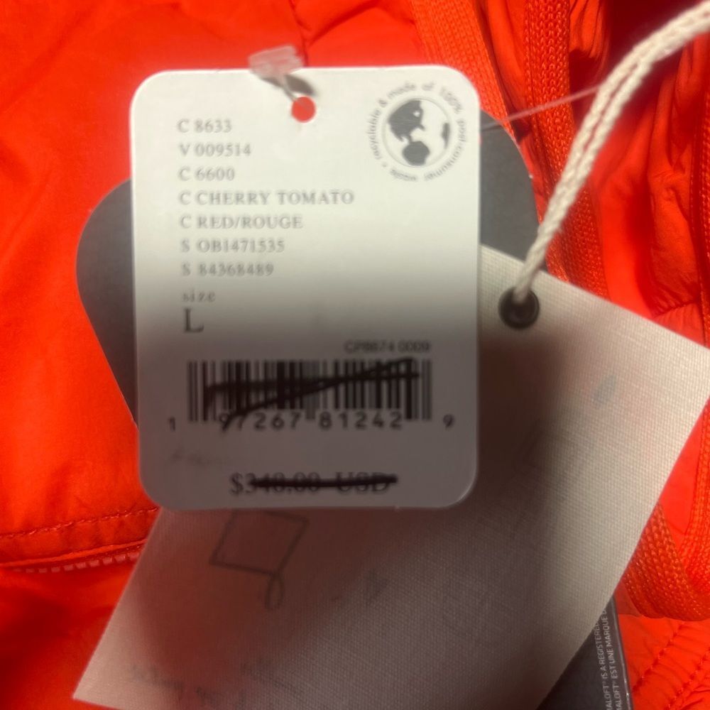 Free People Movement Pippa Packable Puffer Suit Size Large Cherry Red $348 - Picture 10 of 10
